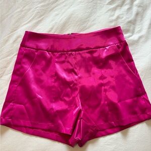 Pink Silk Shorts